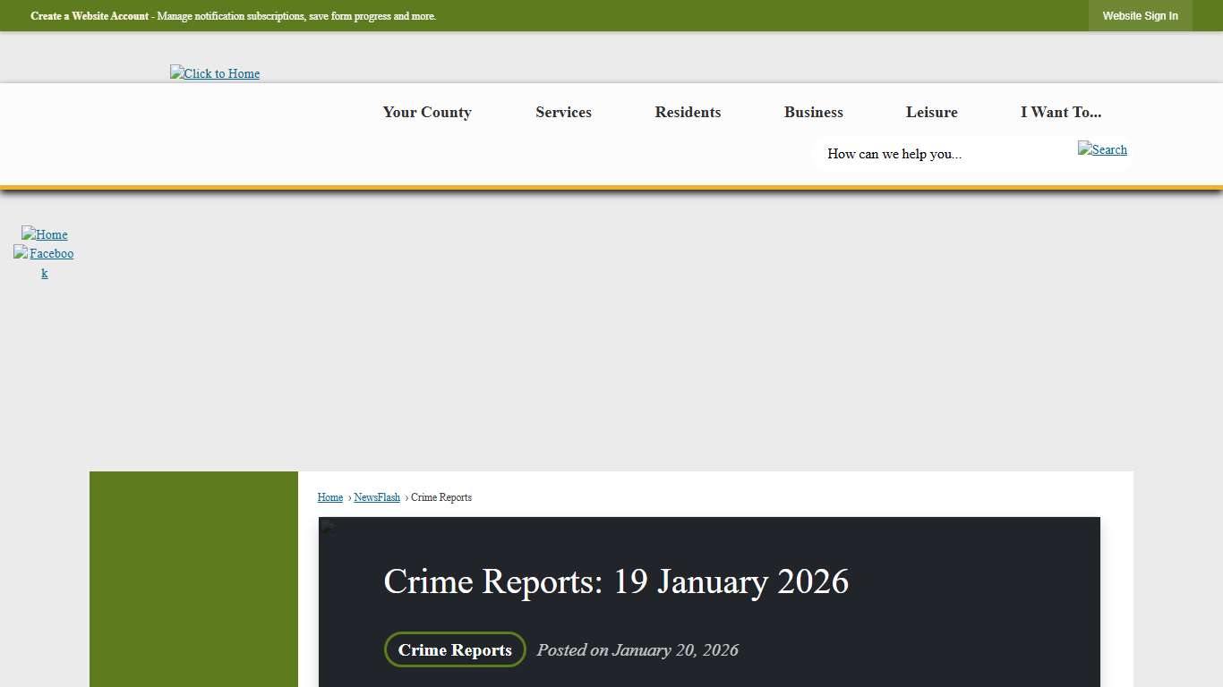 Crime Reports: 19 January 2026 • Jackson County, MS